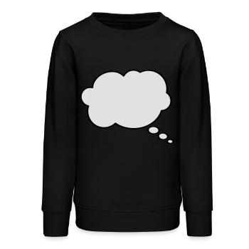 Thought Bubble - Teens Organic Sweatshirt by Stanley/Stella - black - Front - AI Model Teenager Male light (155cm)
