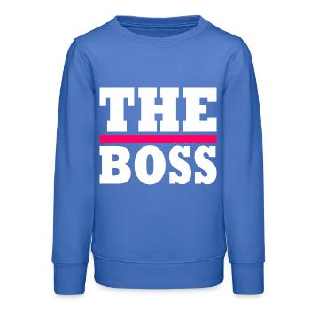 The boss - Sweat ado bio Stanley/Stella - carolina blue - Devant - AI Model Teenager Male dark (155cm)