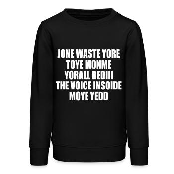 jone waste yore toye monme yorall rediii - Sweat ado bio Stanley/Stella - noir - Devant - AI Model Teenager Male light (155cm)