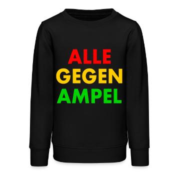 Alle gegen ampel - Teenager Organic Sweatshirt Mini Changer von Stanley/Stella - Schwarz - Vorne - AI Model Teenager Male light (155cm)