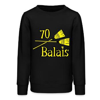 70 Jahre Besen - Teenager Organic Sweatshirt Mini Changer von Stanley/Stella - Schwarz - Vorne - AI Model Teenager Male light (155cm)