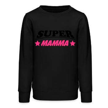Super mamma 111 - Teenager Organic Sweatshirt Mini Changer von Stanley/Stella - Schwarz - Vorne - AI Model Teenager Male light (155cm)