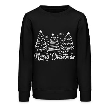 Joyeux Noël Sapin de Noël Noël - Sweat ado bio Stanley/Stella - noir - Devant - AI Model Teenager Male light (155cm)