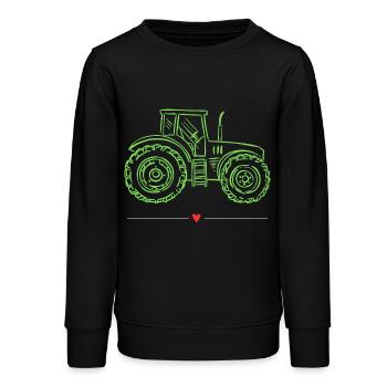 Traktor / Traktor / Traktor - Teenager Organic Sweatshirt Mini Changer von Stanley/Stella - Schwarz - Vorne - AI Model Teenager Male light (155cm)