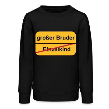 großer Bruder - Teenager Organic Sweatshirt Mini Changer von Stanley/Stella - Schwarz - Vorne - AI Model Teenager Male light (155cm)
