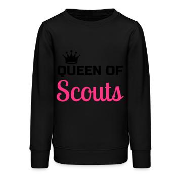scout / scouting / scoutisme / guide - Sweat ado bio Stanley/Stella - noir - Devant - AI Model Teenager Male light (155cm)