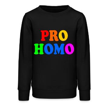 Pro homo - Sweat ado bio Stanley/Stella - noir - Devant - AI Model Teenager Male light (155cm)