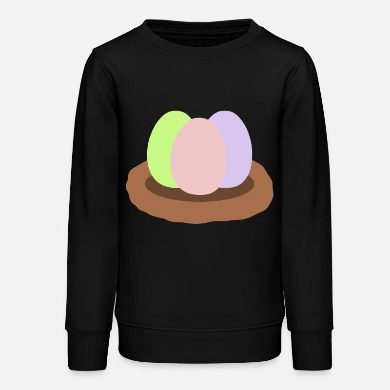 easter eggs - Teens Organic Sweatshirt by Stanley/Stella - black
