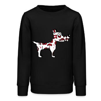 Hund Zombie Untot Halloween Horror Leiche Grusel - Teenager Organic Sweatshirt Mini Changer von Stanley/Stella - Schwarz - Vorne - AI Model Teenager Male light (155cm)