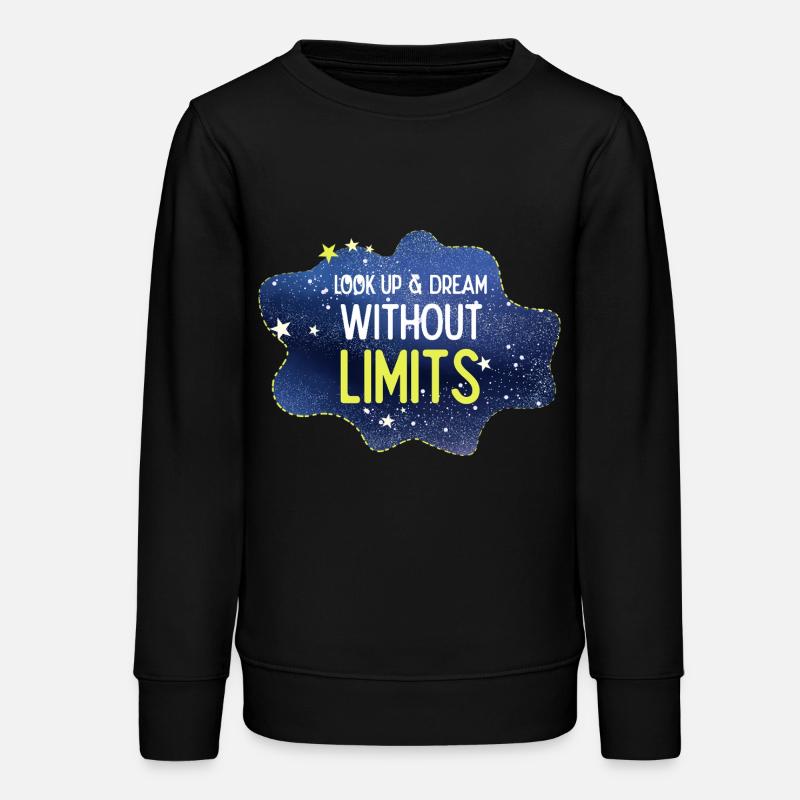 Look up and dream without limits - Teens Organic Sweatshirt by Stanley/Stella - black