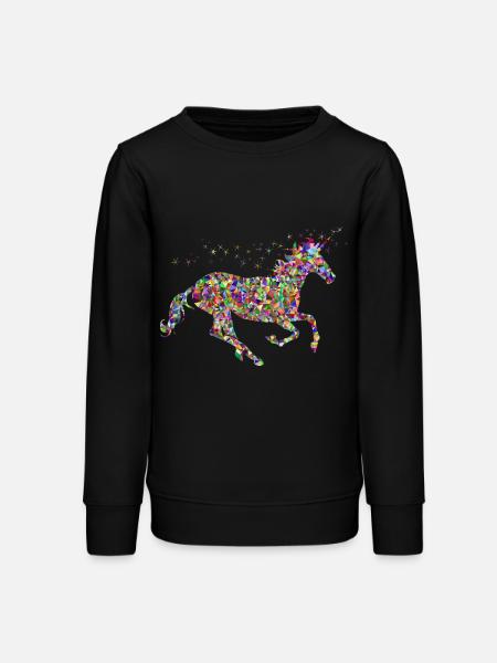 Einhorn - Teenager Organic Sweatshirt Mini Changer von Stanley/Stella - Schwarz