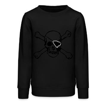piraten - Teenager Organic Sweatshirt Mini Changer von Stanley/Stella - Schwarz - Vorne - AI Model Teenager Male light (155cm)