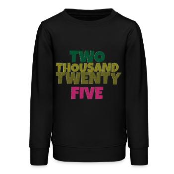 deux mille vingt-cinq - Sweat ado bio Stanley/Stella - noir - Devant - AI Model Teenager Male light (155cm)