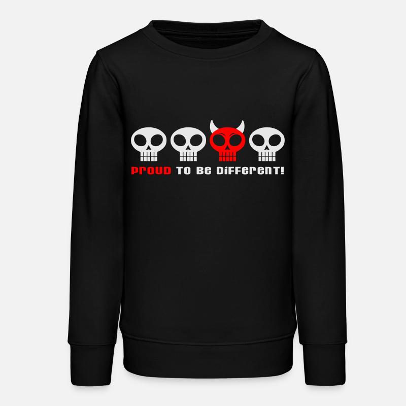DIFFÉRENTS CRÂNES PUNKY - 2C - Sweat ado bio Stanley/Stella - noir