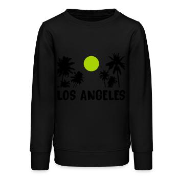 Los Angeles - Sweat ado bio Stanley/Stella - noir - Devant - AI Model Teenager Male light (155cm)