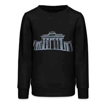 Berlin Brandenburger Tor - Teenager Organic Sweatshirt Mini Changer von Stanley/Stella - Schwarz - Vorne - AI Model Teenager Male light (155cm)