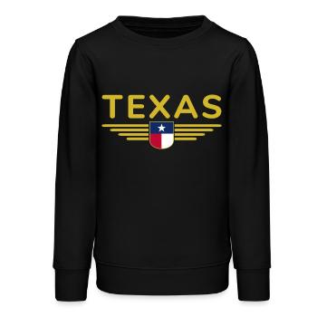 Texas Fan T-Shirt – Lone Star Style - Sweat ado bio Stanley/Stella - noir - Devant - AI Model Teenager Male light (155cm)
