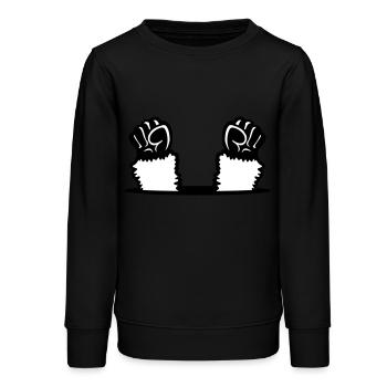 Les poings de lama soulèvent le trou de sol de la rébellion des singes - Sweat ado bio Stanley/Stella - noir - Devant - AI Model Teenager Male light (155cm)