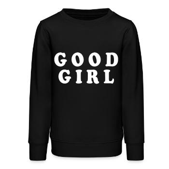 Good girl - Teenager Organic Sweatshirt Mini Changer von Stanley/Stella - Schwarz - Vorne - AI Model Teenager Male light (155cm)