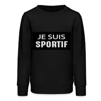 Je suis sportif - Teenager Organic Sweatshirt Mini Changer von Stanley/Stella - Schwarz - Vorne - AI Model Teenager Male light (155cm)