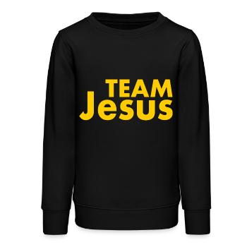 Team jesus - Teenager Organic Sweatshirt Mini Changer von Stanley/Stella - Schwarz - Vorne - AI Model Teenager Male light (155cm)