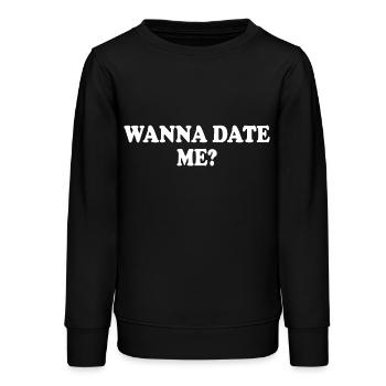 wanna date me - Teenager Organic Sweatshirt Mini Changer von Stanley/Stella - Schwarz - Vorne - AI Model Teenager Male light (155cm)