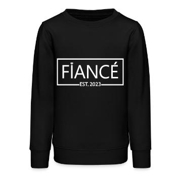 Verlobter Est. 2023 - Groom To Be - Verlobungsfeier - Teenager Organic Sweatshirt Mini Changer von Stanley/Stella - Schwarz - Vorne - AI Model Teenager Male light (155cm)