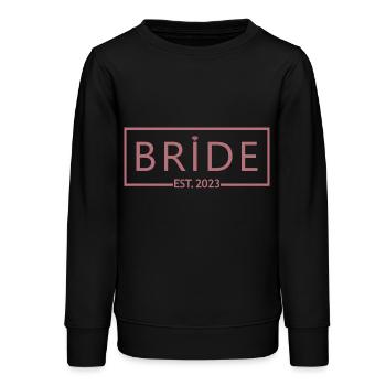 2023 Fiançailles Mariage Douche nuptiale - Sweat ado bio Stanley/Stella - noir - Devant - AI Model Teenager Male light (155cm)