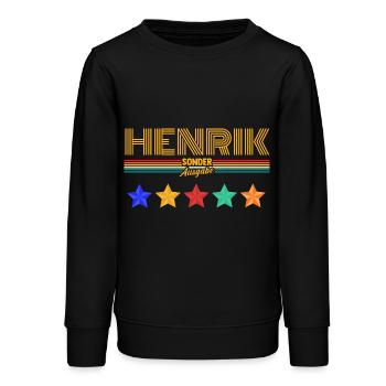 Henrik - Teenager Organic Sweatshirt Mini Changer von Stanley/Stella - Schwarz - Vorne - AI Model Teenager Male light (155cm)