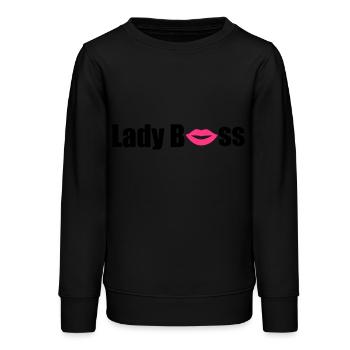 Lady Boss - Sweat ado bio Stanley/Stella - noir - Devant - AI Model Teenager Male light (155cm)
