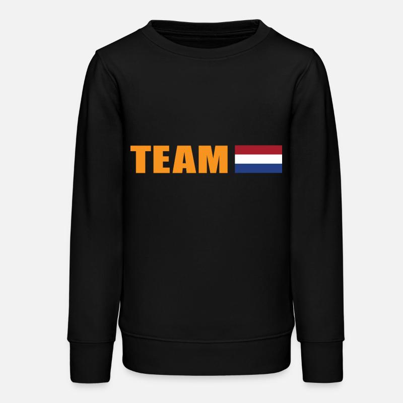 Soutenez l’équipe Hollande - Sweat ado bio Stanley/Stella - noir