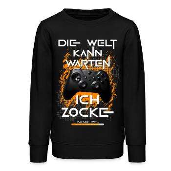 Gamer Zocker Gaming Konsole Videospiele Lustig - Teenager Organic Sweatshirt Mini Changer von Stanley/Stella - Schwarz - Vorne - AI Model Teenager Male light (155cm)