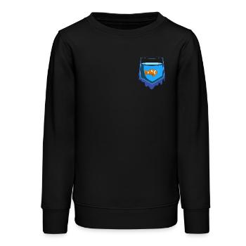 Poisson de poche - Sweat ado bio Stanley/Stella - noir - Devant - AI Model Teenager Male light (155cm)