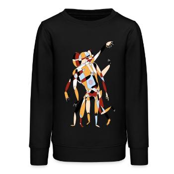 Abstractive Person - Teenager Organic Sweatshirt Mini Changer von Stanley/Stella - Schwarz - Vorne - AI Model Teenager Male light (155cm)