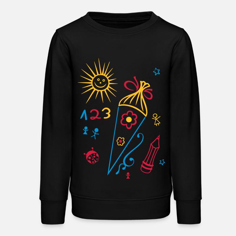 École, départ de l'école, les enfants, - Sweat ado bio Stanley/Stella - noir