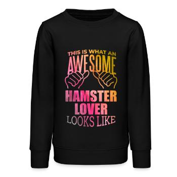 Hamster - Teenager Organic Sweatshirt Mini Changer von Stanley/Stella - Schwarz - Vorne - AI Model Teenager Male light (155cm)