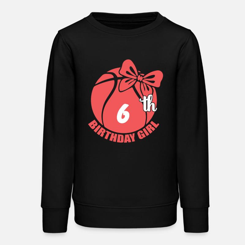 Basket-ball 6e anniversaire Basketteur - Sweat ado bio Stanley/Stella - noir