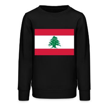 Nationalflagge von Libanon - Teenager Organic Sweatshirt Mini Changer von Stanley/Stella - Schwarz - Vorne - AI Model Teenager Male light (155cm)