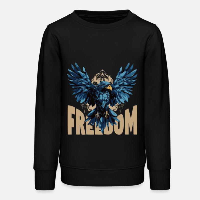 Freedom Eagle libre comme un oiseau - Sweat ado bio Stanley/Stella - noir