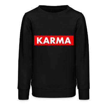 Karma - Teenager Organic Sweatshirt Mini Changer von Stanley/Stella - Schwarz - Vorne - AI Model Teenager Male light (155cm)