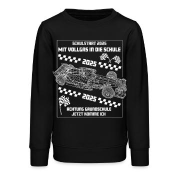 Einschulung 2025 Rennauto Schulkind - Teenager Organic Sweatshirt Mini Changer von Stanley/Stella - Schwarz - Vorne - AI Model Teenager Male light (155cm)