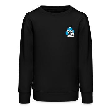Sesamstraße Krümelmonster Om Nom Nom Klein - Teenager Organic Sweatshirt Mini Changer von Stanley/Stella - Schwarz - Vorne - AI Model Teenager Male light (155cm)