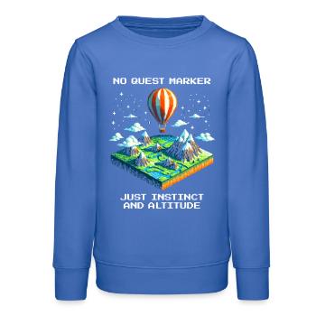 Instinkt & Höhe | Ballonfahrt ohne Wegweiser - Teenager Organic Sweatshirt Mini Changer von Stanley/Stella - carolina Blue - Vorne - AI Model Teenager Male dark (155cm)
