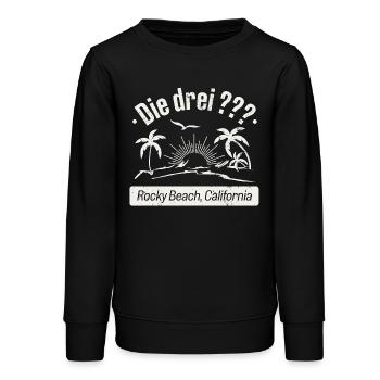 Die Drei ??? Rocky Beach Design Mit Palmen - Teenager Organic Sweatshirt Mini Changer von Stanley/Stella - Schwarz - Vorne - AI Model Teenager Male light (155cm)