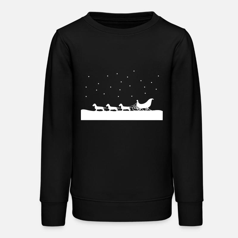 Teckel de Noël - Sweat ado bio Stanley/Stella - noir