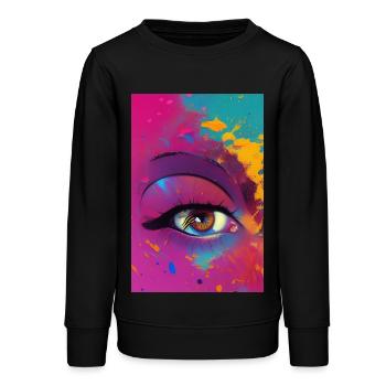 Abstrakte Kunst - Teenager Organic Sweatshirt Mini Changer von Stanley/Stella - Schwarz - Vorne - AI Model Teenager Male light (155cm)