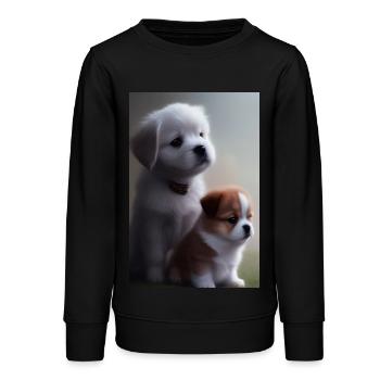 Baby Hund - Teenager Organic Sweatshirt Mini Changer von Stanley/Stella - Schwarz - Vorne - AI Model Teenager Male light (155cm)