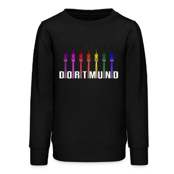 Dortmund Toleranz und Vielfalt - Teenager Organic Sweatshirt Mini Changer von Stanley/Stella - Schwarz - Vorne - AI Model Teenager Male light (155cm)