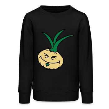 Funny Onion - Teenager Organic Sweatshirt Mini Changer von Stanley/Stella - Schwarz - Vorne - AI Model Teenager Male light (155cm)