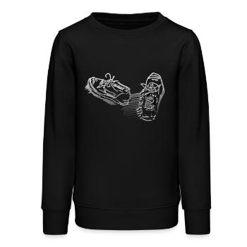 Schuhe - Teenager Organic Sweatshirt Mini Changer von Stanley/Stella - Schwarz - Vorne - AI Model Teenager Male light (155cm)